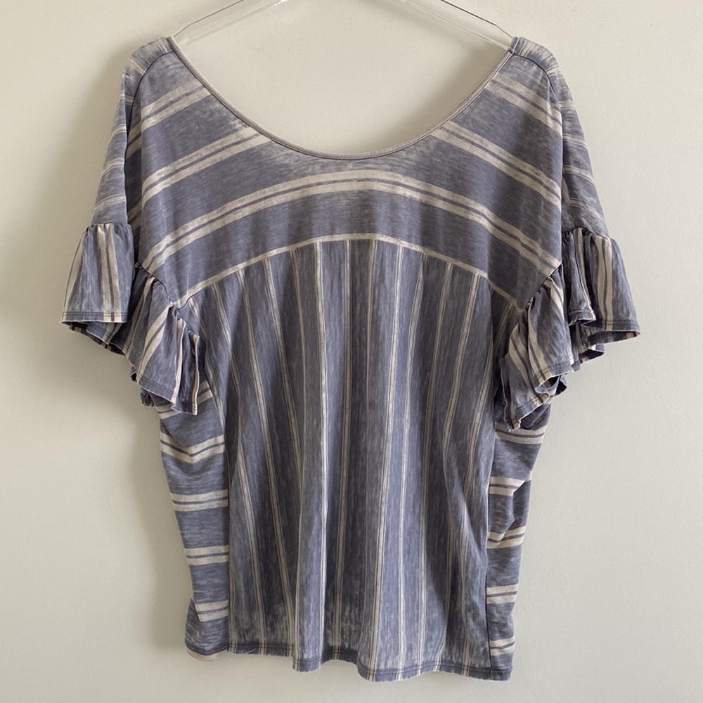 Lucky Brand Ruffle Sleeve Top